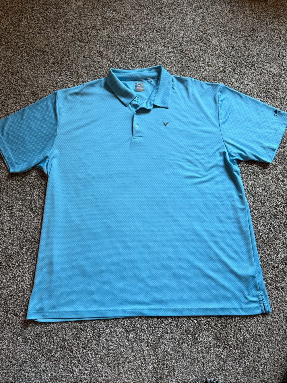 Callaway Opti-Dry Swing Tech Polo Mens 3XLT Golf Blue Printed Short Sleeve Shirt